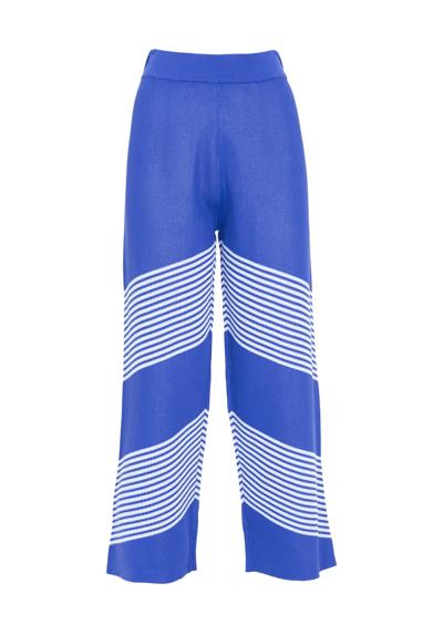 Брюки свободного кроя Striped knit pants