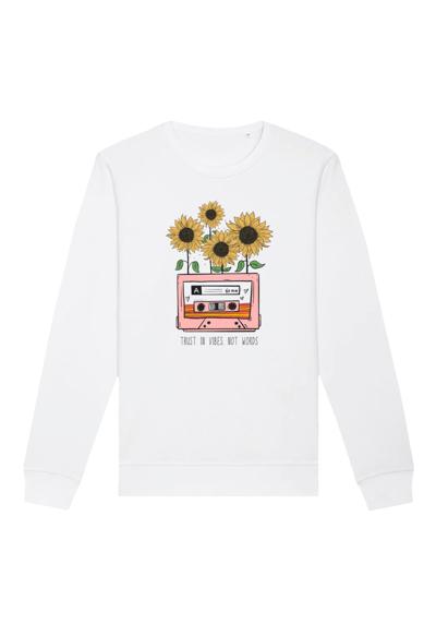 Свитшот Flower trust in vibes not words retro