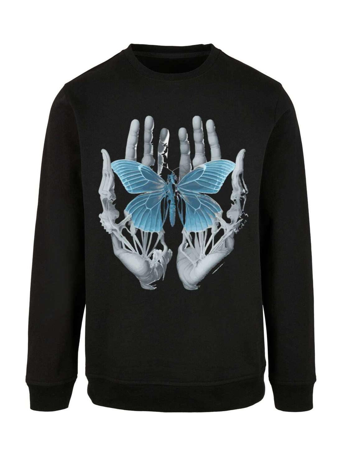 Свитшот Skelett Hände Schmetterling