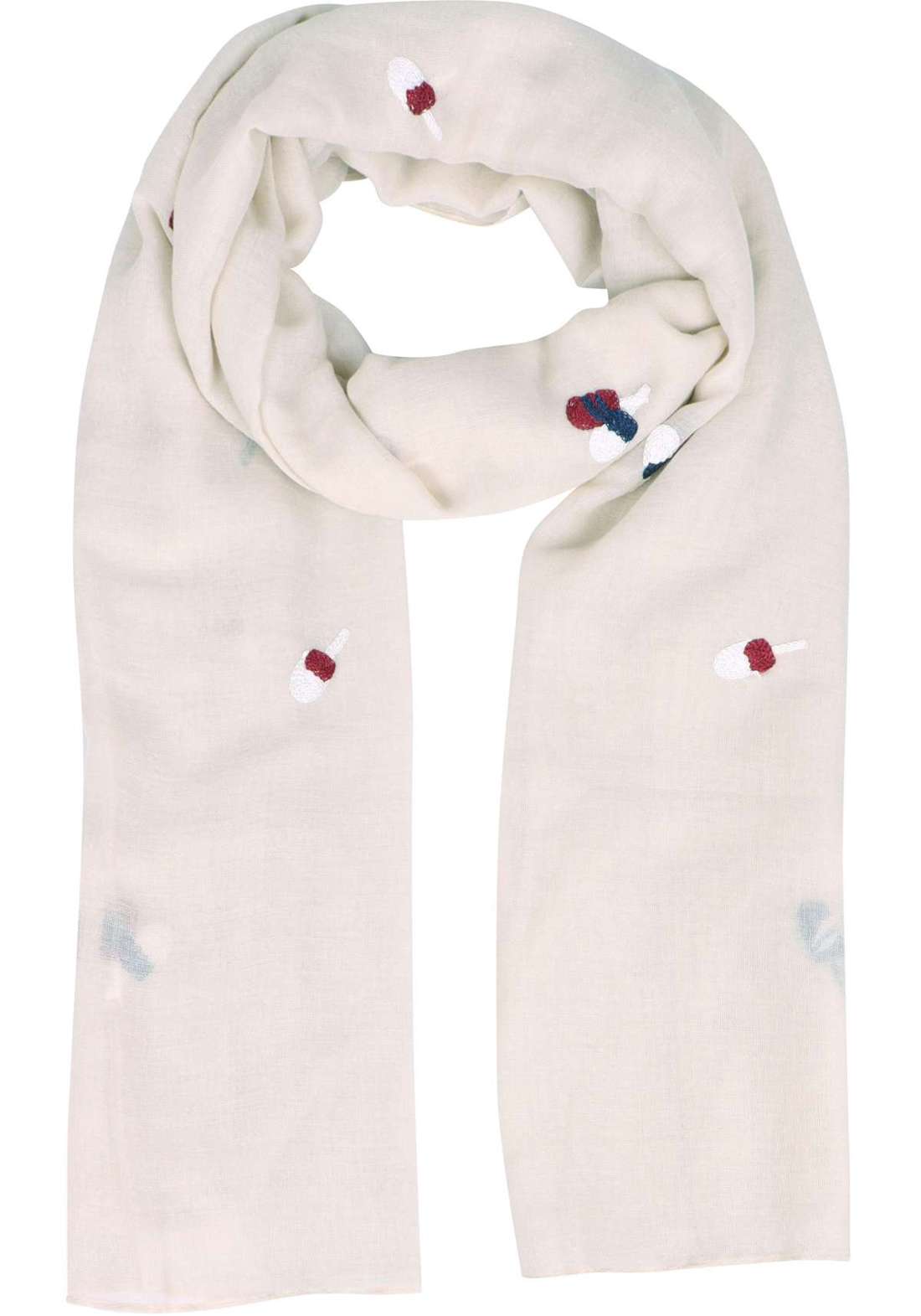 Модный шарф с вышивкой в виде мороженого