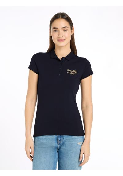 Рубашка-поло с надписью-логотипом Tommy Hilfiger Script »SLIM SCRIPT GRAPHIC POLO SS«