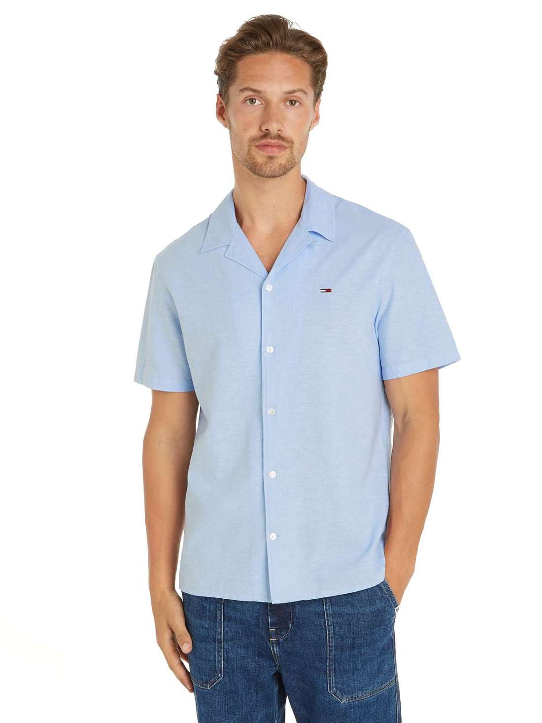 Рубашка с коротким рукавом TJM LINEN BLEND CAMP SHIRT EXT