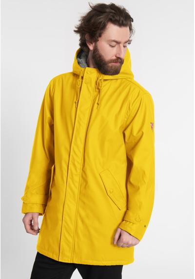 Куртка от дождя и грязи, с капюшоном, водоотталкивающая, с внутренним карманом, без ПВХ.
