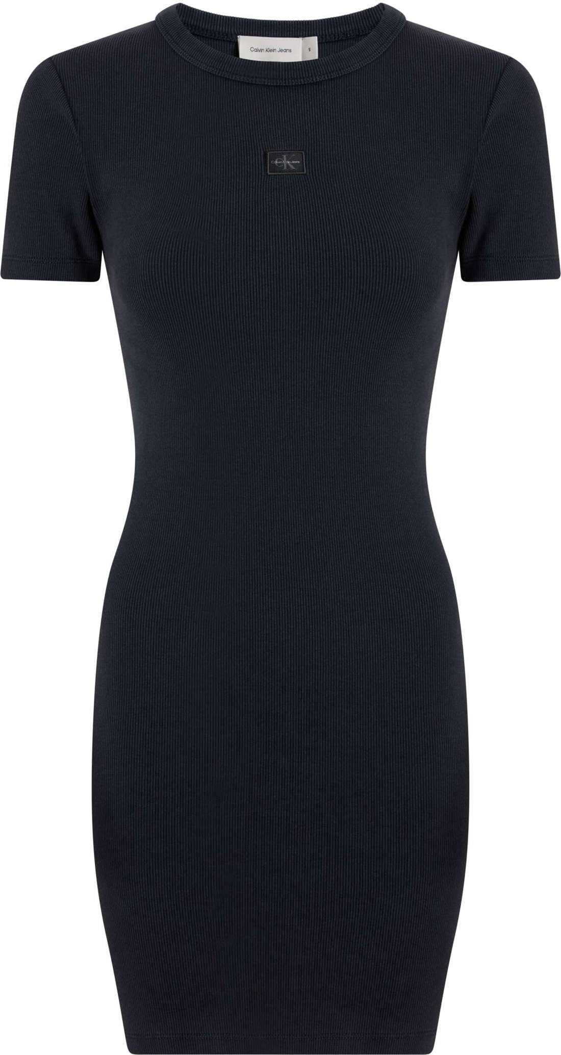 Платье-рубашка стираного вида WASHED WOVEN LABEL RIB DRESS