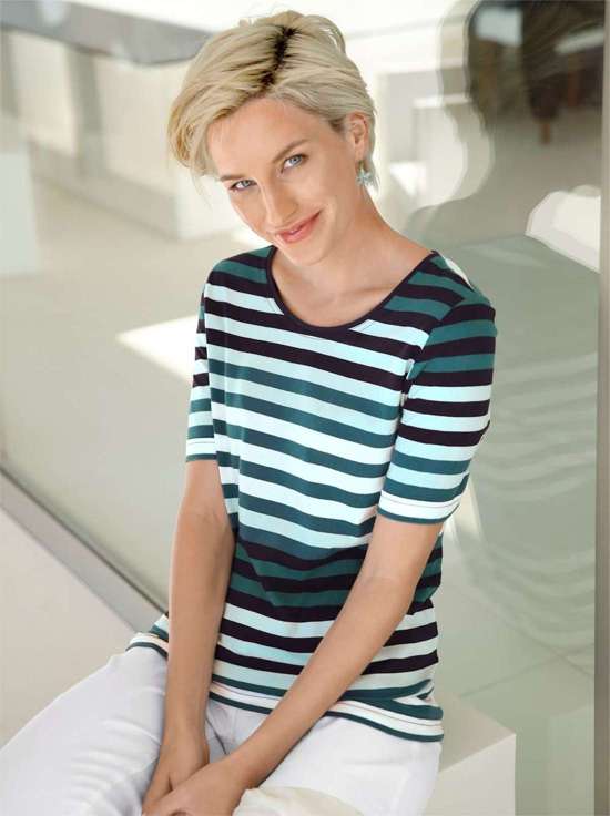 сер.зеленый-цв.морской волны-в полоску