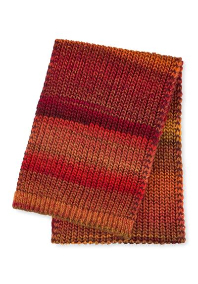 Вязаный шарф с градиентом цвета, резинкой, ок. 28 х 180 см.