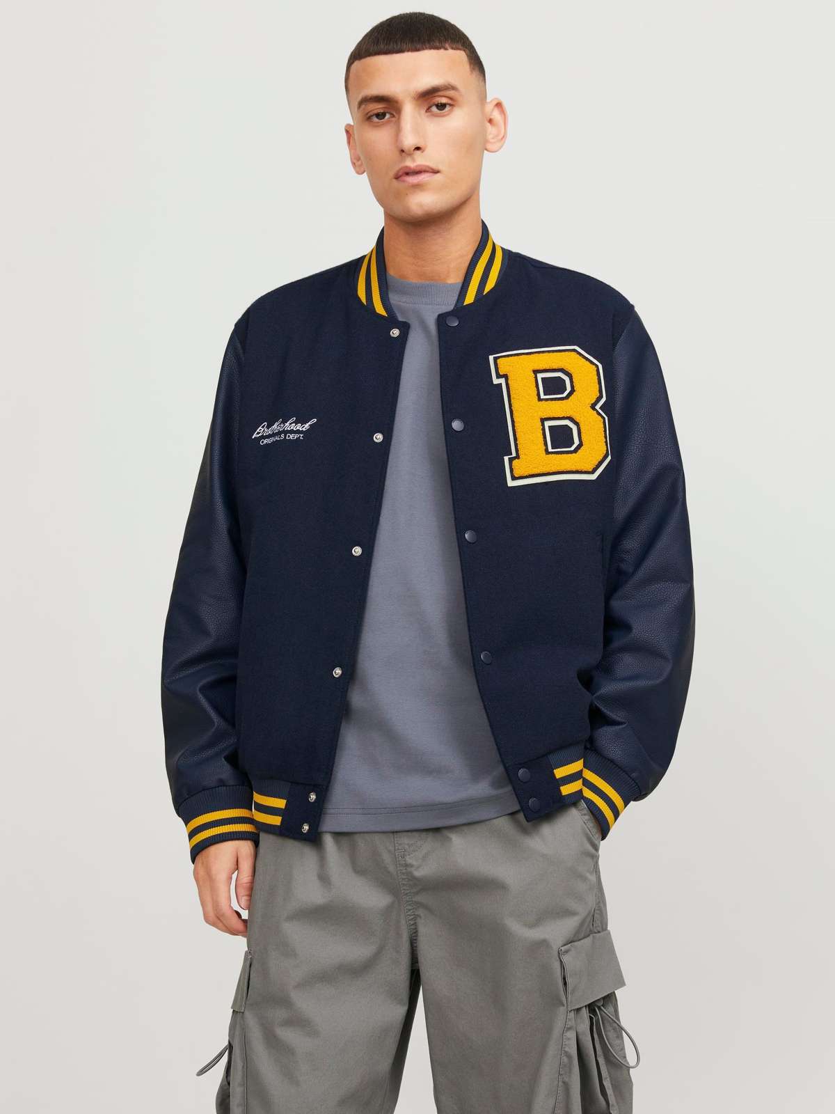 куртка колледжа JORCOLLEGE WOOL BLEND BOMBER NOOS