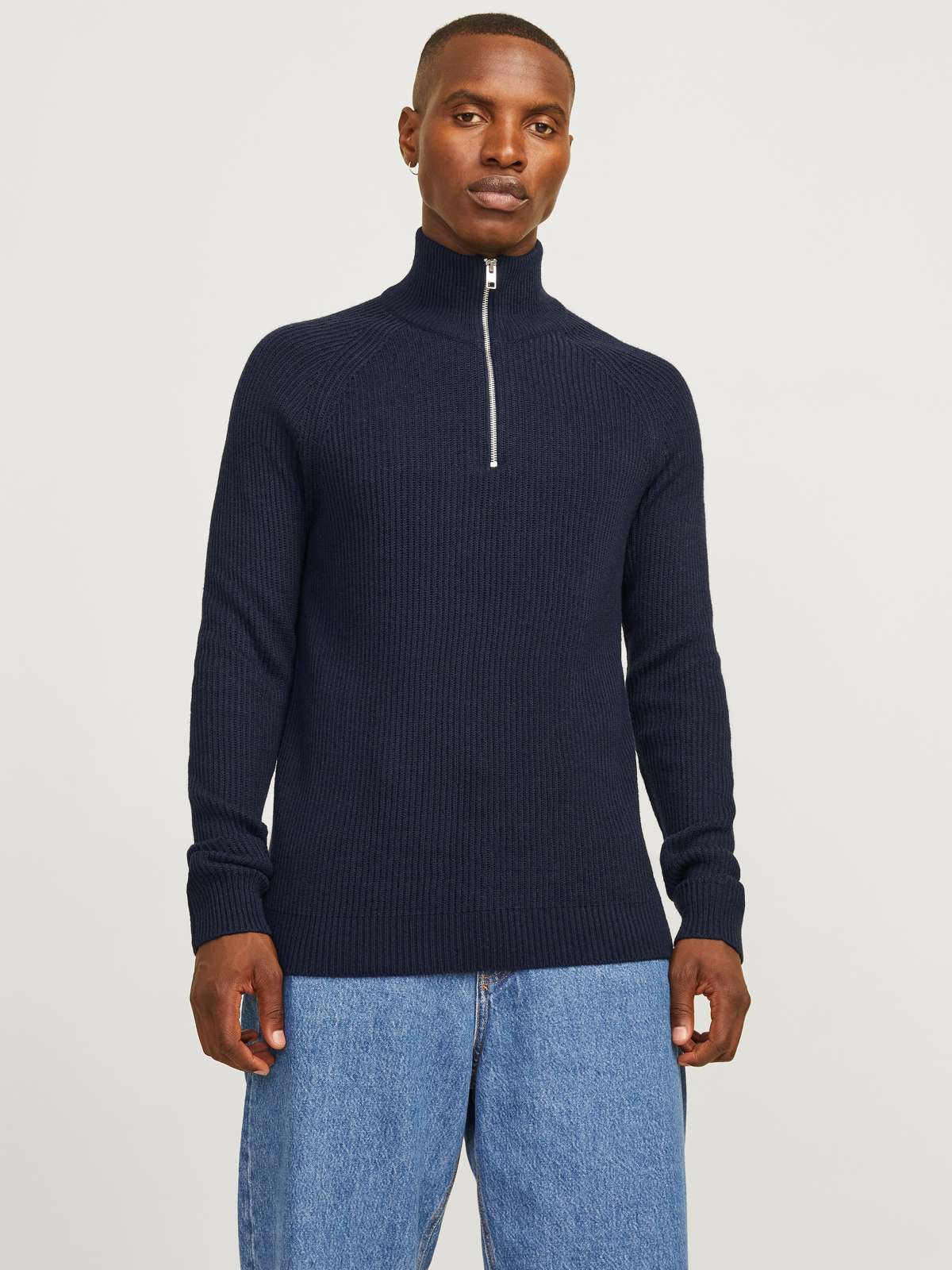 Тройер JJPANNEL KNIT HALF ZIP AW24