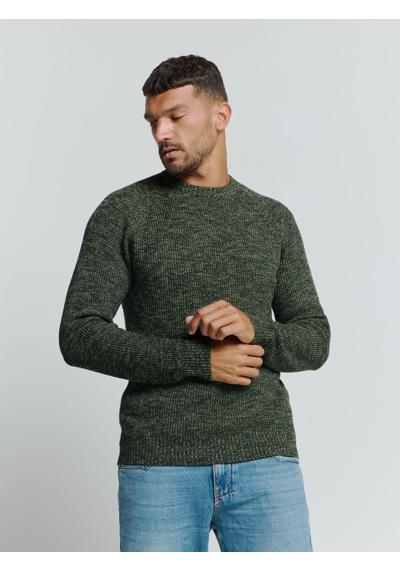 Свитер с круглым вырезом No Excess Farbiger Rippenpullover
