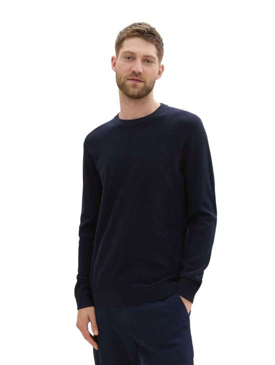 knitted navy melange