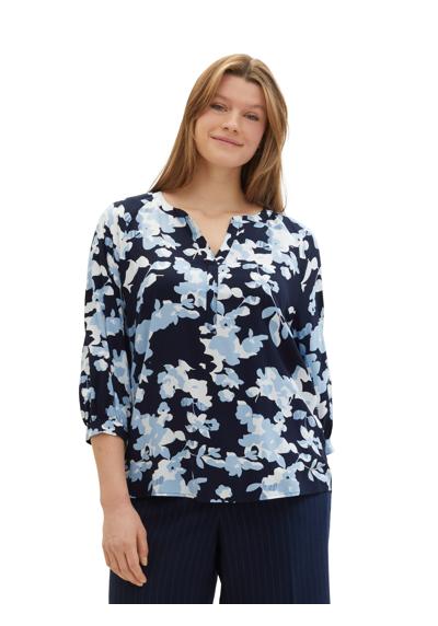 blue cut floral design