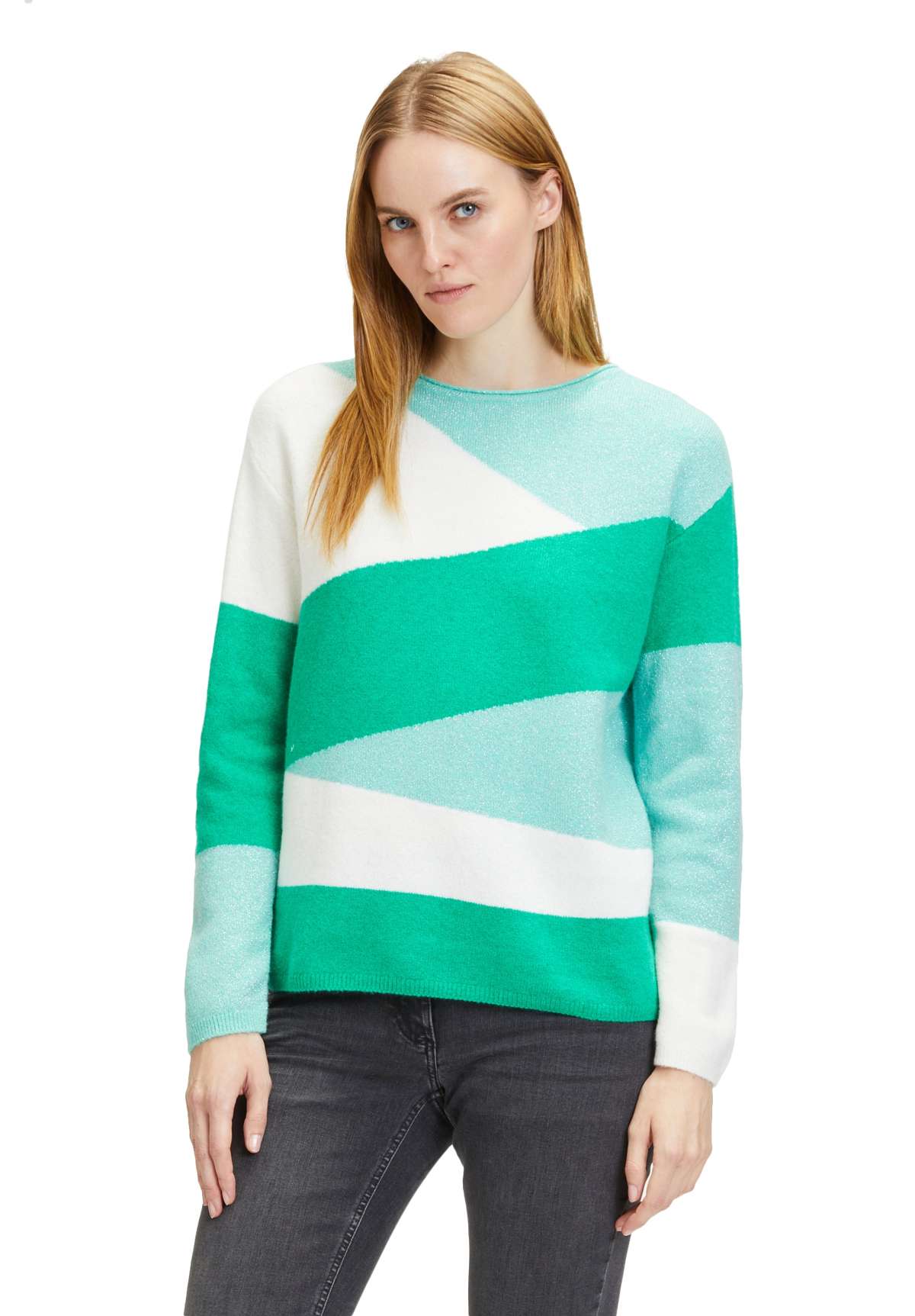 Вязаный свитер Feinstrickpullover mit Color Blocking