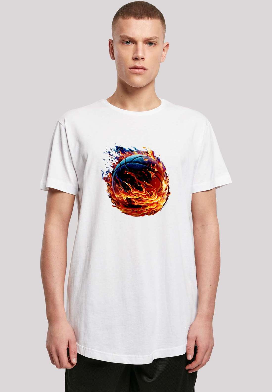 футболка Basketball On Fire Sport LONG