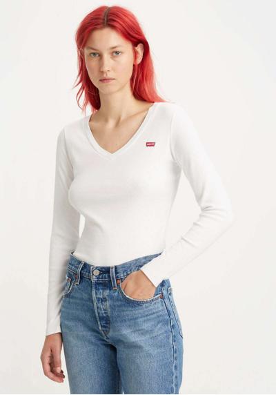 Рубашка с длинными рукавами и небольшим логотипом на груди.