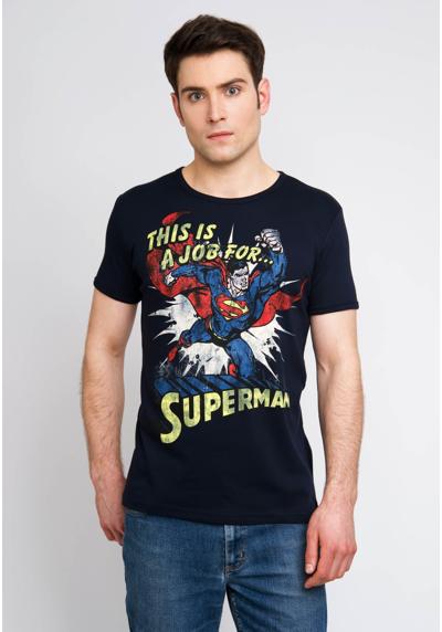 Футболка с повседневным винтажным принтом Superman