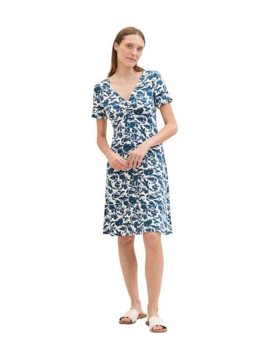 blue abstract floral design