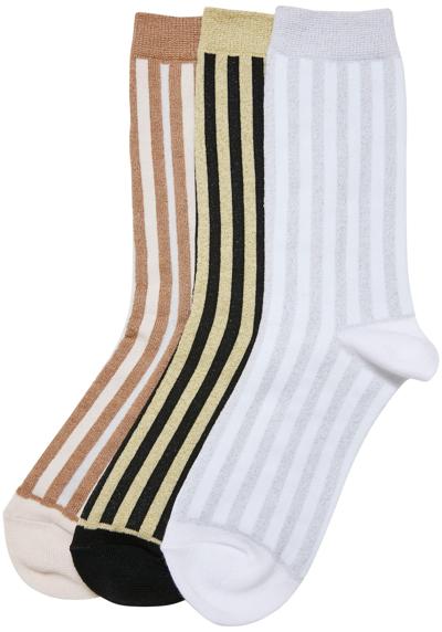 Базовые носки»Urban Classics Unisex Metallic Effect Stripe Socks 3-Pack«