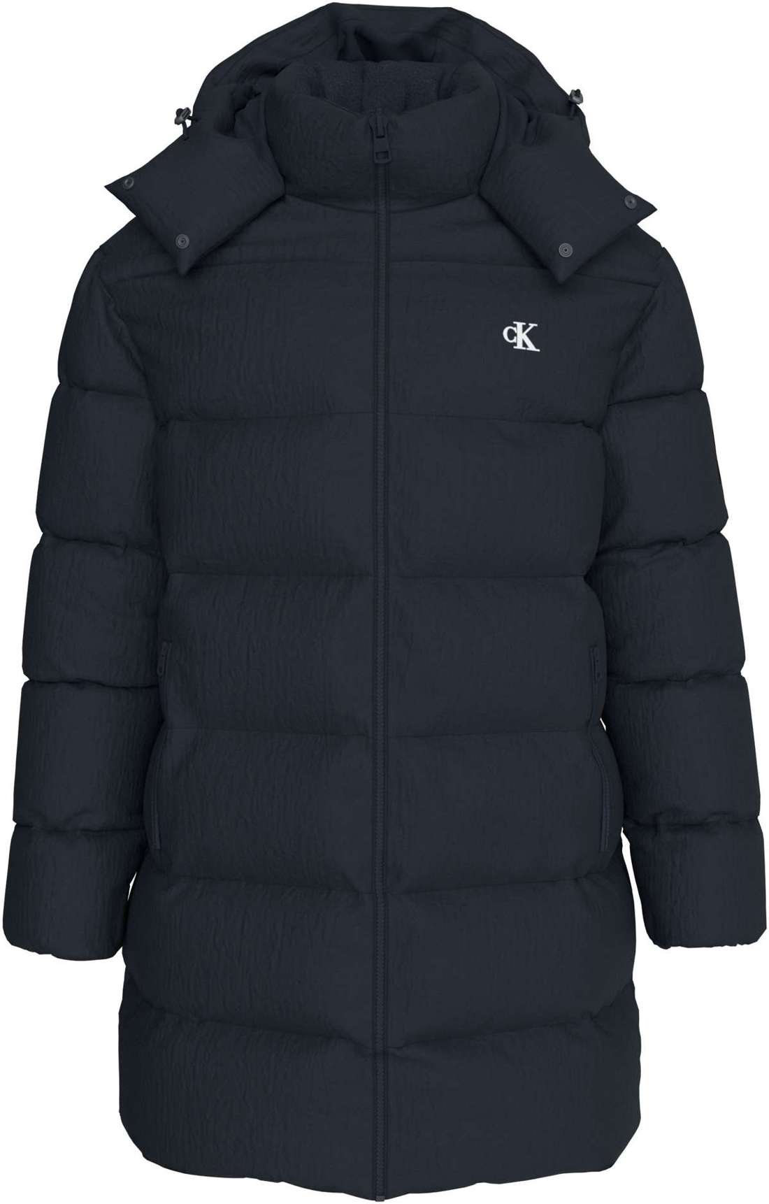 Длинная куртка с капюшоном с логотипом ESSENTIALS DOWN LONG PARKA