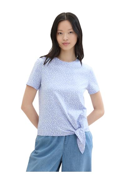 mid blue minimal print