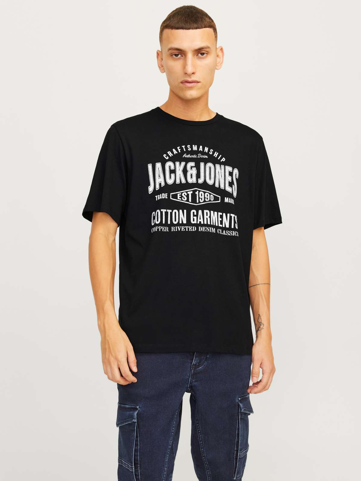 рубашка с круглым вырезом»JJJEANS TEE SS O-NECK«