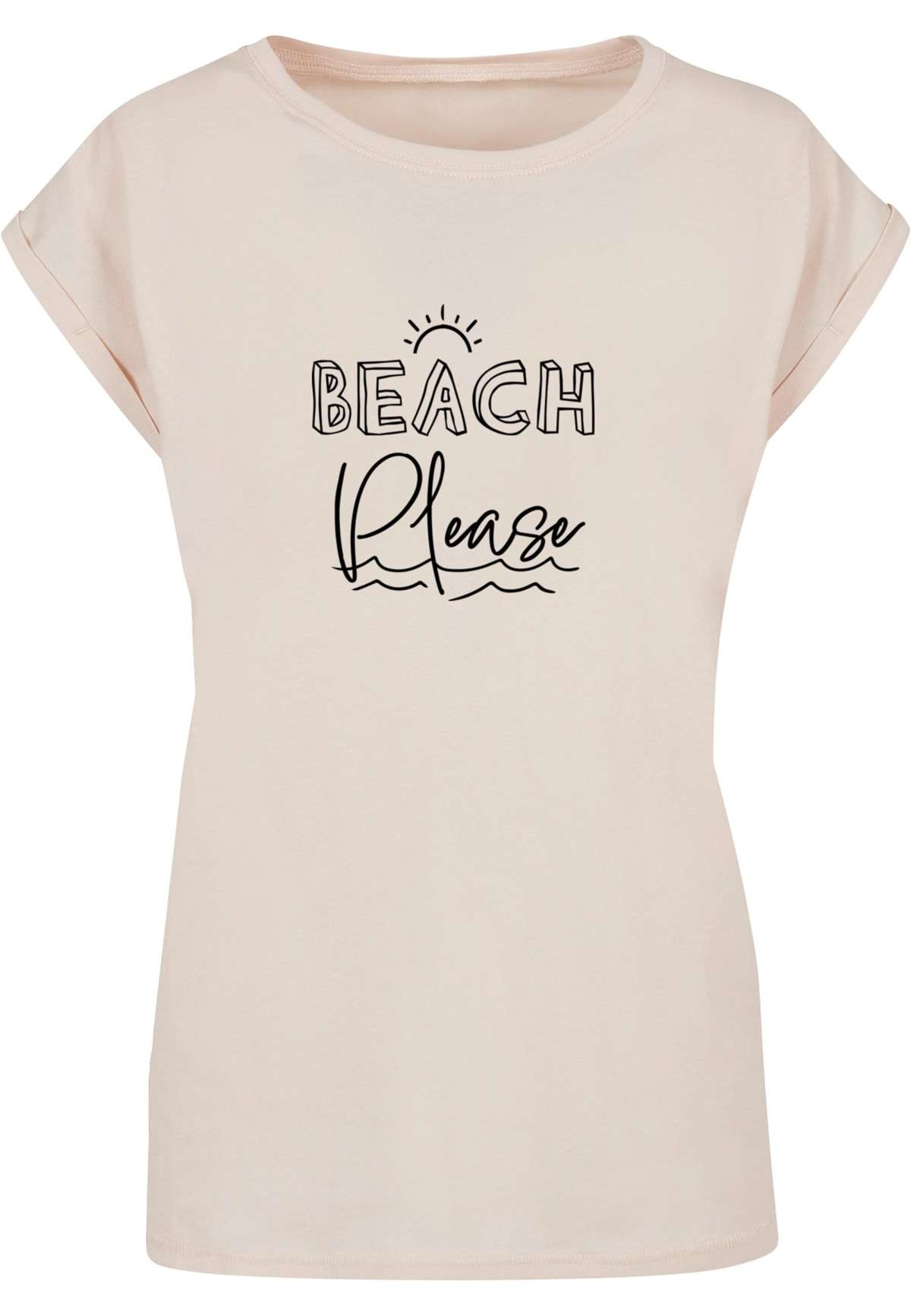 футболка Damen Ladies Beach Please Extended Shoulder Tee