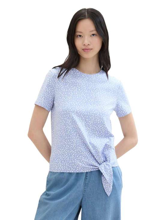 mid blue minimal print