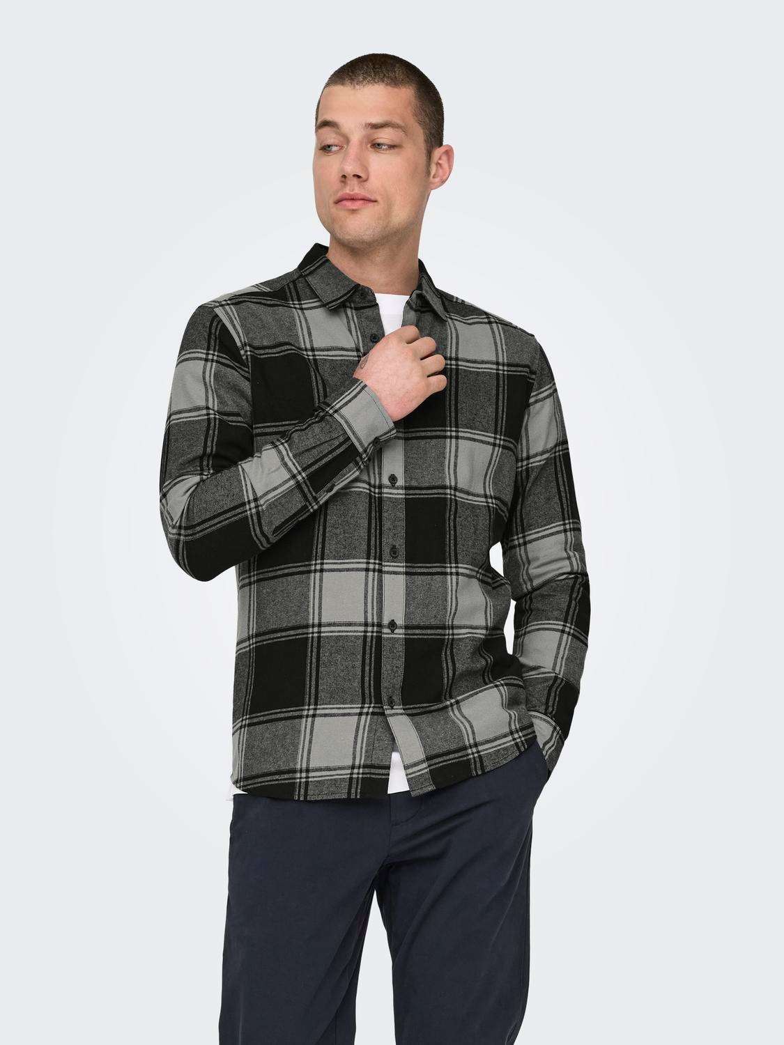 Рубашка в клетку GUDMUND LS CHECKED SHIRT