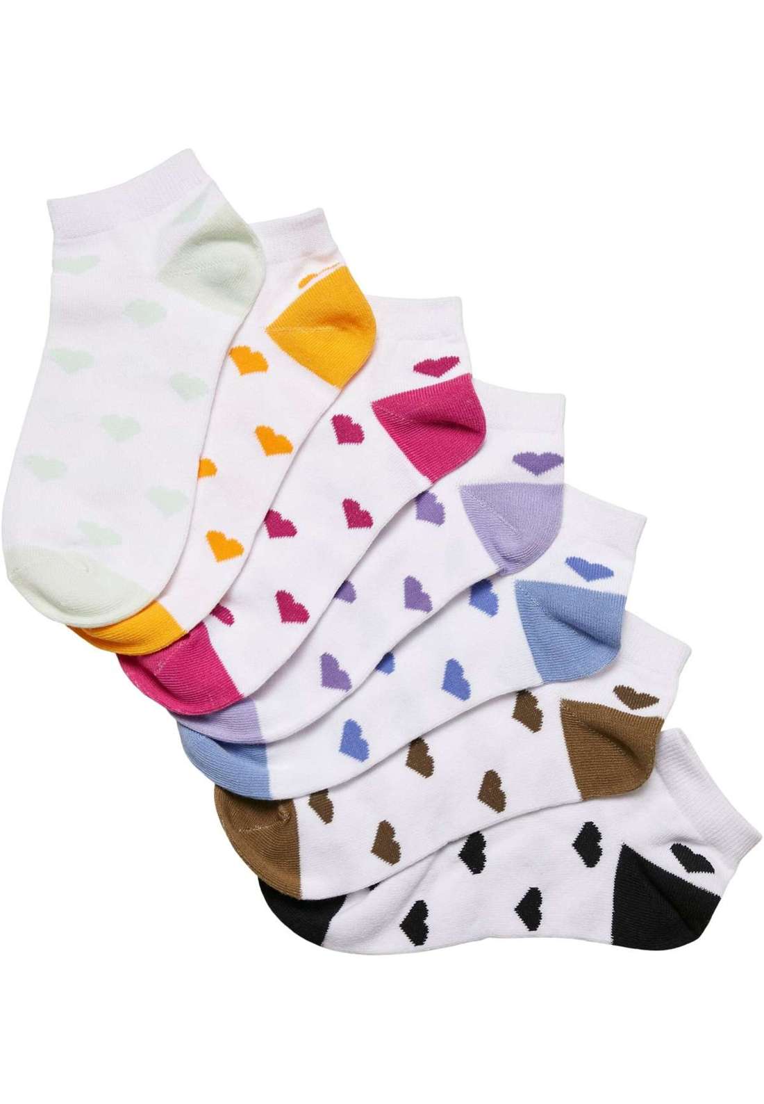 Базовые носки Urban Classics Unisex Recycled Yarn Heart Sneaker Socks 7-Pack