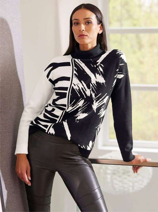 черный -экрю-С рисунком