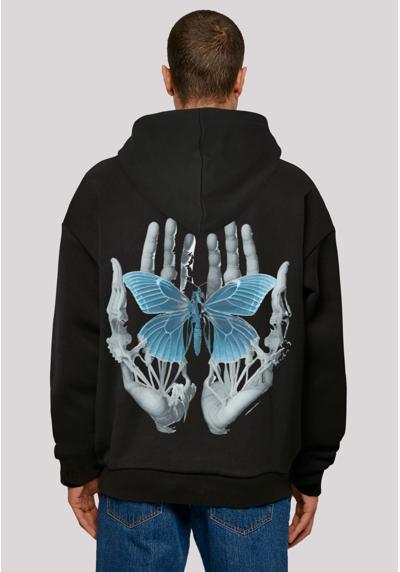Толстовка с капюшоном Skelett Hände Schmetterling