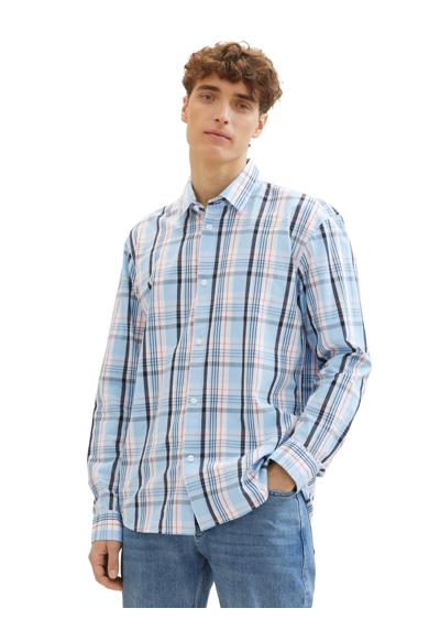 light blue multi check