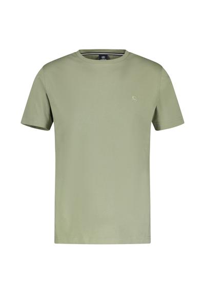 футболка LERROS Basic T-Shirt mit Logostitch, unifarben