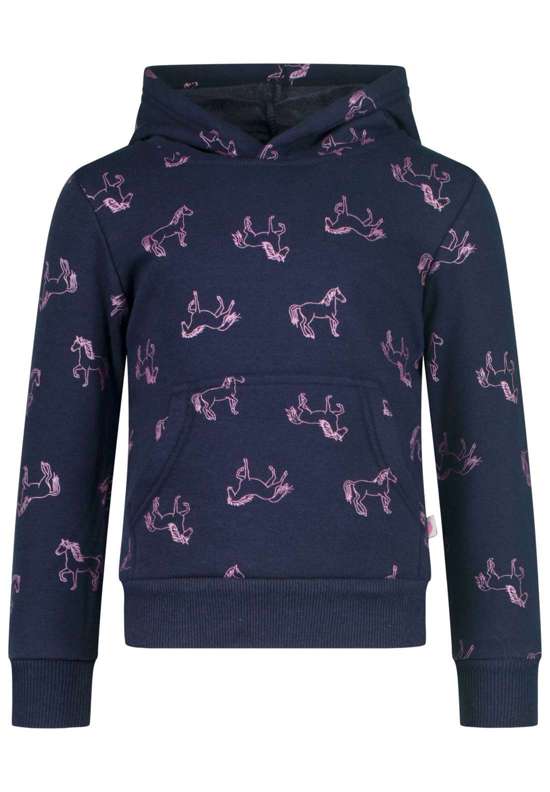 Толстовка с капюшоном и модным принтом по всей поверхности