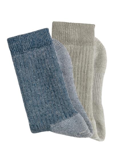 1x navyblue-melange, 1x olive-dusty-melange