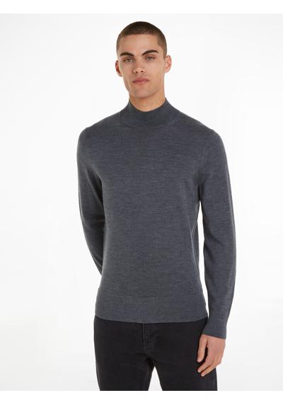 Свитер с высоким воротником и фирменной этикеткой»MERINO MOCK NECK SWEATER«