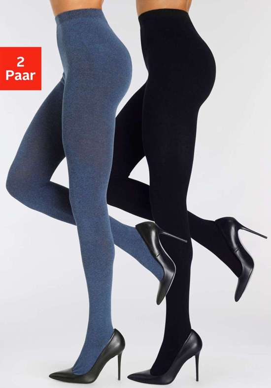 1x jeans meliert, 1x schwarz