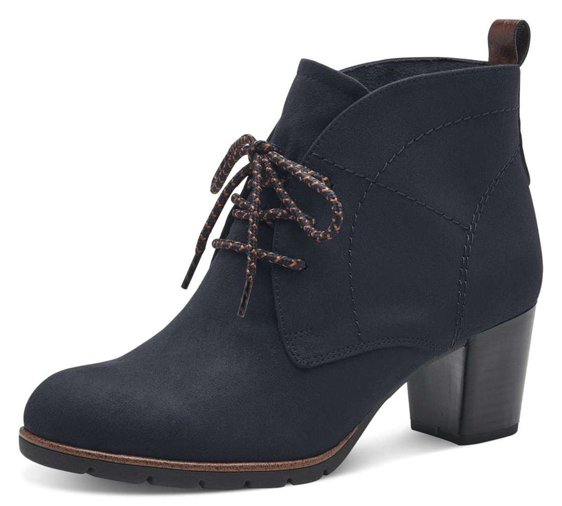 Ботильоны на шнуровке и декоративной строчкой