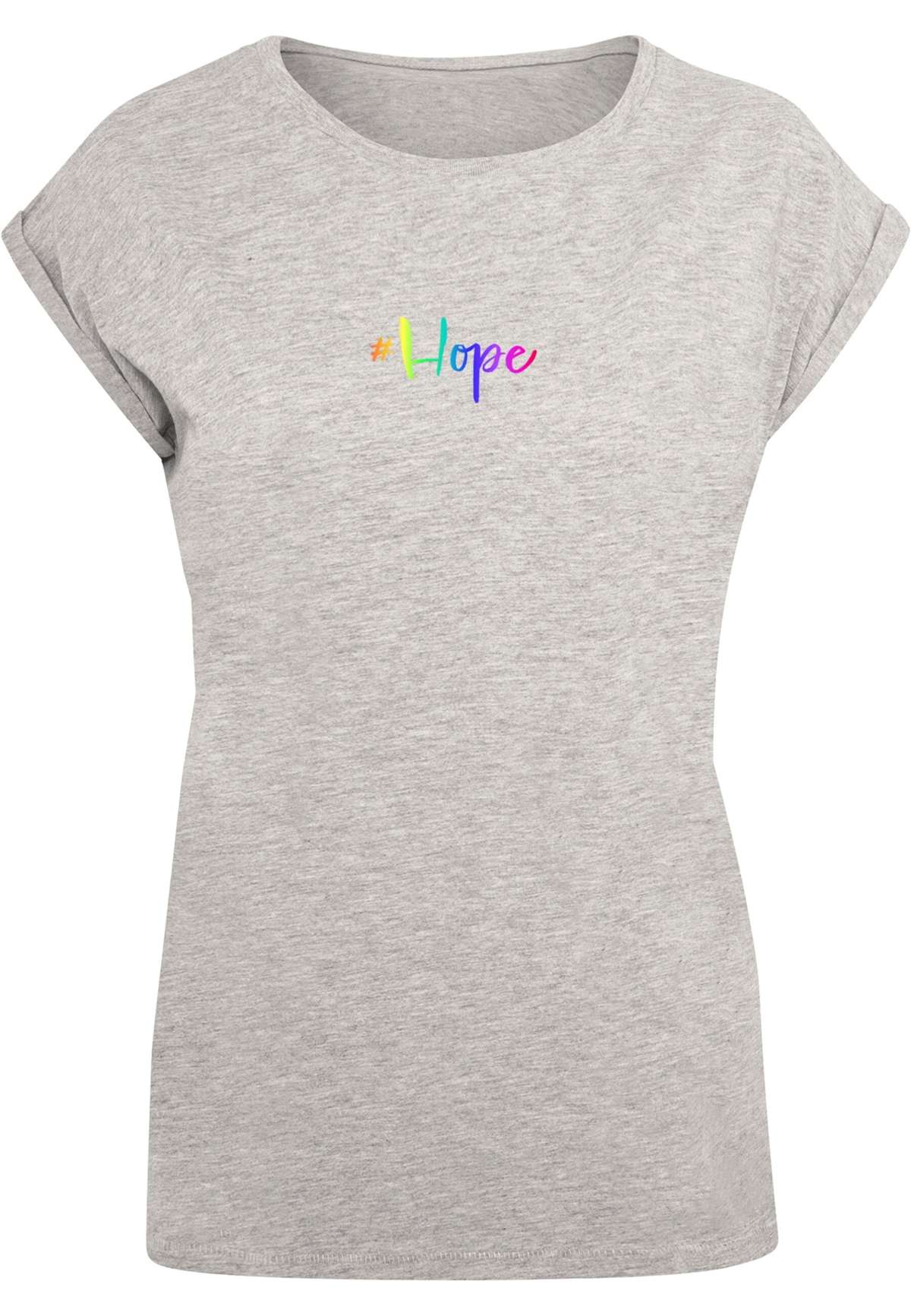 футболка »Damen Ladies Hope Rainbow Extended Shoulder Tee«