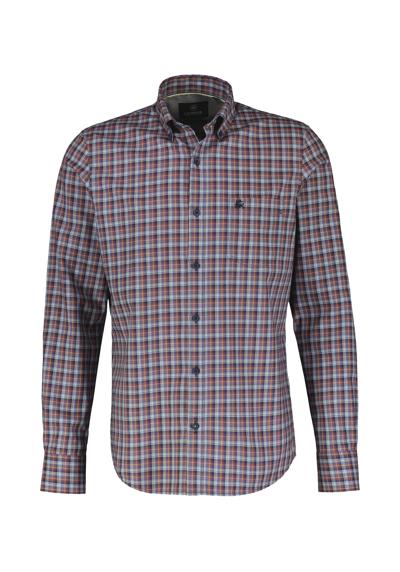 Рубашка в клетку LERROS Kariertes Herrenhemd mit Button-down-Kragen