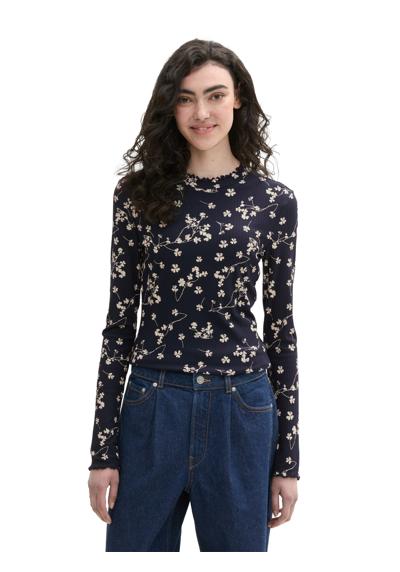 navy green clover leaf print
