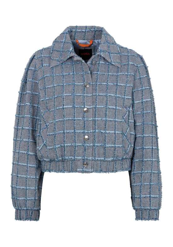 Короткий пиджак с застежкой на пуговицы C_Jeofila