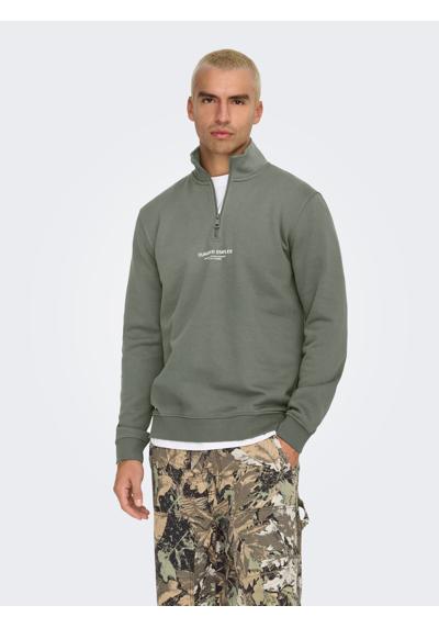 толстовка ONSCURATED REG HALF ZIP SWEAT