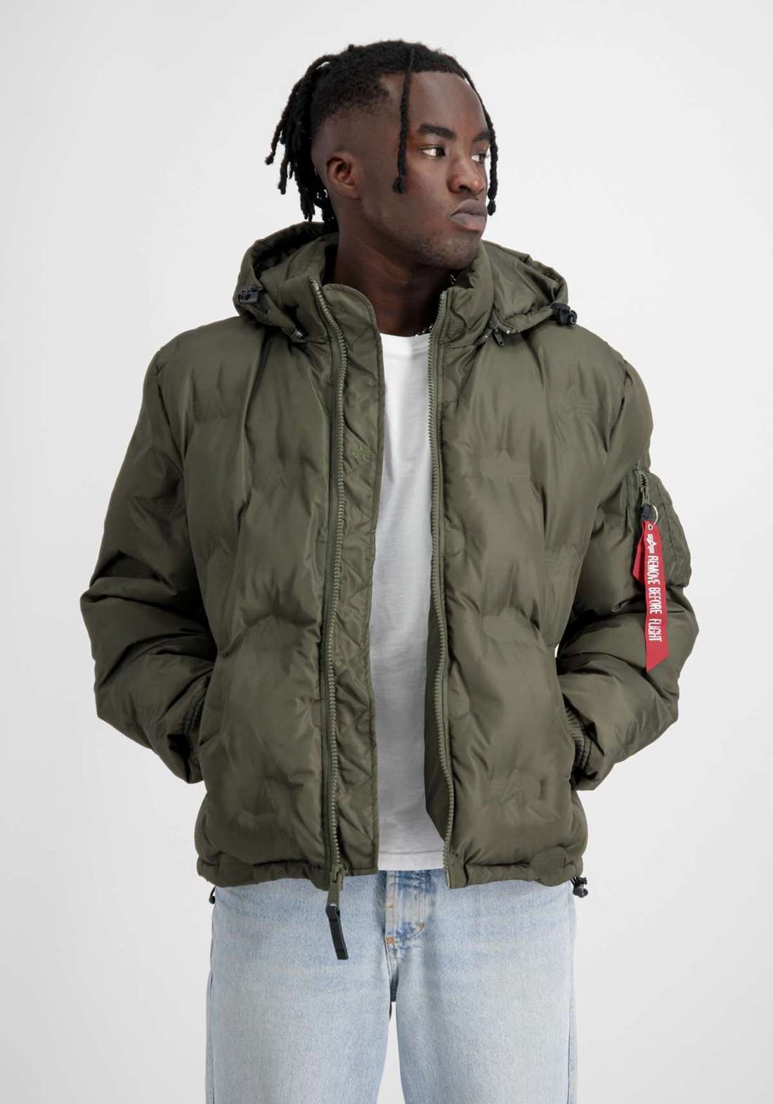 Зимняя куртка Men - Cold Weather Jackets Hooded Logo Puffer