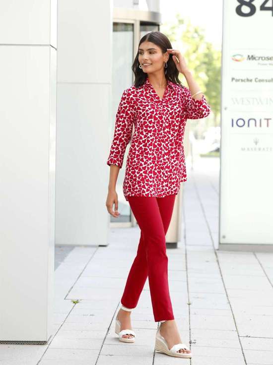 белый-красный -С рисунком