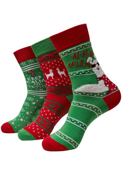 Базовые носки Urban Classics Unisex Christmas Lama Socks 3-Pack