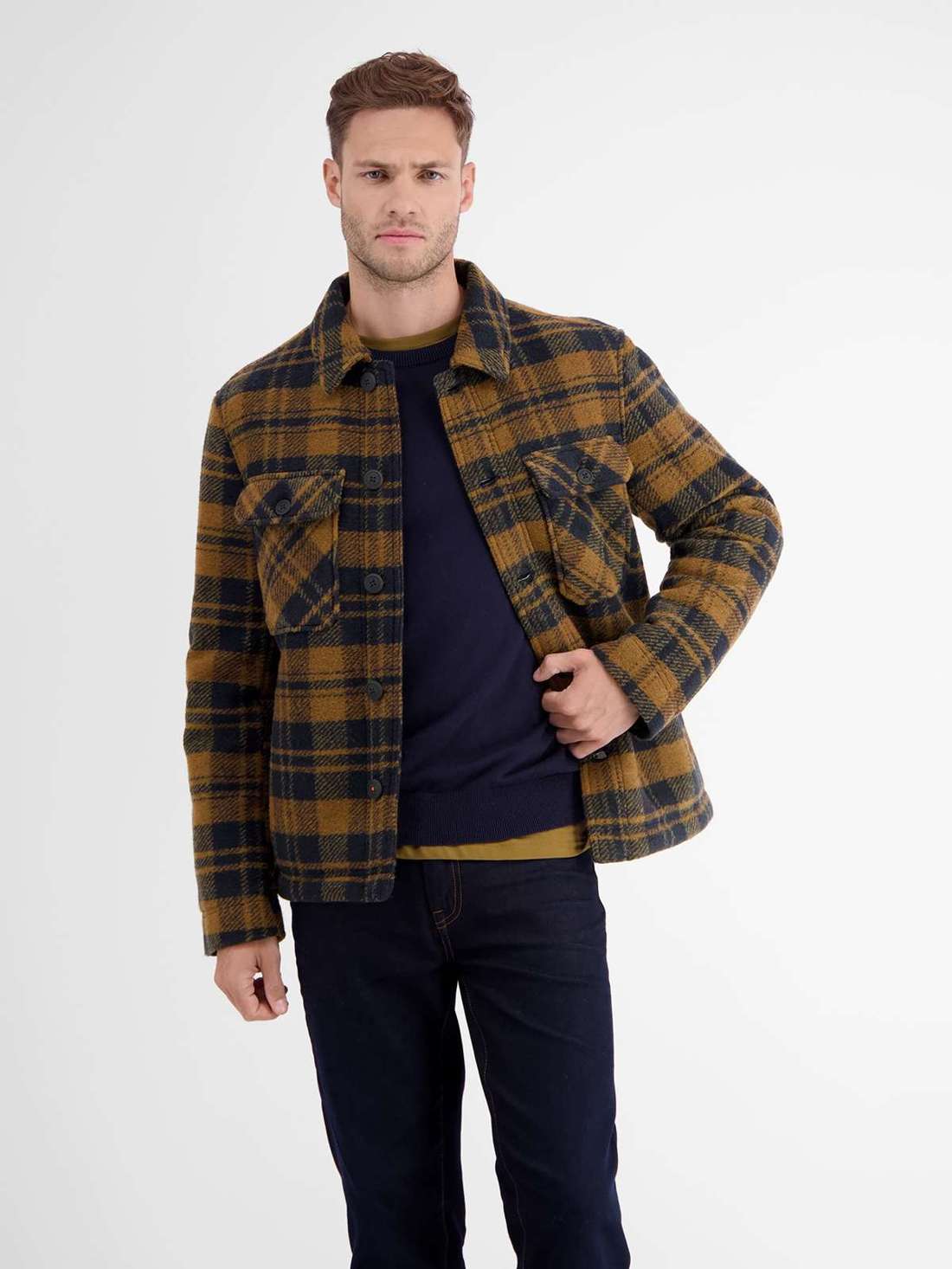 Куртка-рубашка LERROS Kariertes Overshirt-Jacket