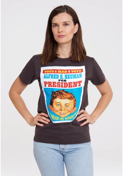 Футболка с классным принтом Mad - Alfred E. Neumann For President