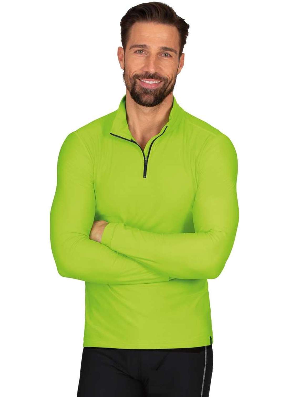 толстовка TRIGEMA Langärmeliges Sportshirt mit Reißverschluss