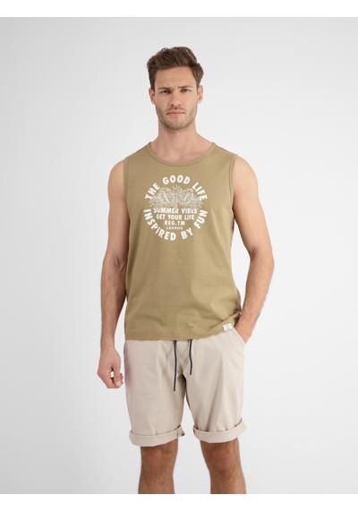 Мышечная рубашка LERROS Tanktop für Herren mit Brustprint