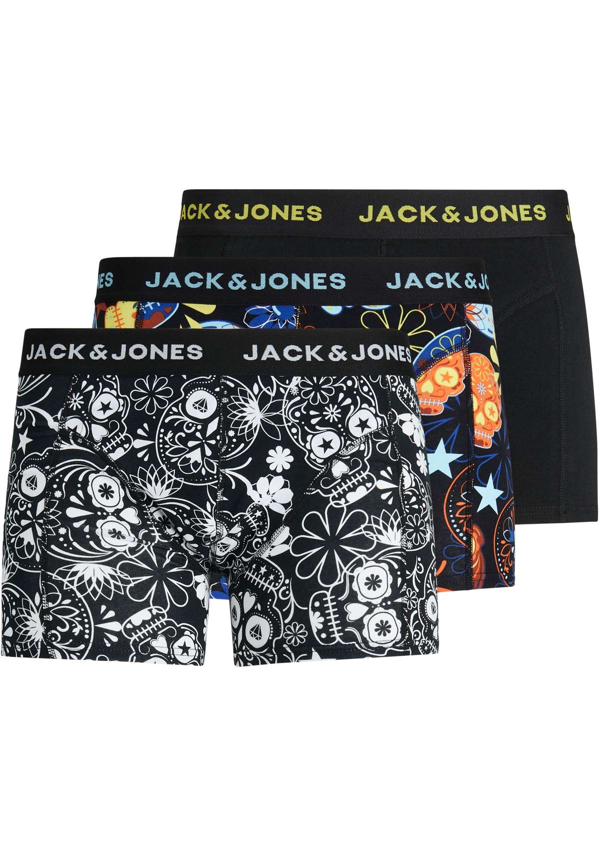 Боксеры JACSUGAR SKULL TRUNKS 3 PACK. NOOS